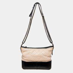 Chanel Quilted Large Gabrielle Hobo Bag - '10s Beige Leather