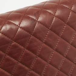 Chanel Burgundy Quilted Leather Large Boy Bag