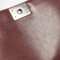 Chanel Burgundy Quilted Leather Large Boy Bag