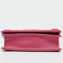 Pre Owned Chanel Pink/Orange Plexiglass and Patent Leather Small Boy Brick Flap Bag