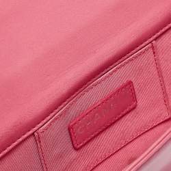 Pre Owned Chanel Pink/Orange Plexiglass and Patent Leather Small Boy Brick Flap Bag