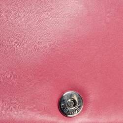 Pre Owned Chanel Pink/Orange Plexiglass and Patent Leather Small Boy Brick Flap Bag