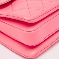 Pre Owned Chanel Pink Quilted Leather Small Trendy CC Top Handle Bag