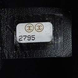Pre Owned Chanel Black Quilted Leather Flap Gold Top Handle Bag