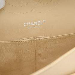 Chanel Beige Caviar Leather Jumbo Classic Double Flap Bag