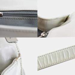 Chanel White Leather Large Reverso Boy Bag