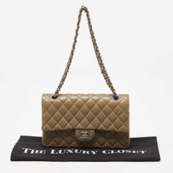 Chanel Avocado Green Quilted Leather Medium Classic Double Flap Bag