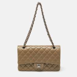 Chanel Avocado Green Quilted Leather Medium Classic Double Flap Bag