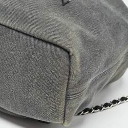 Chanel Dark Grey Denim Sequins Deauville Backpack