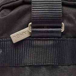Pre Owned Chanel Black Cube Quilted Nylon Sports Ligne Messenger Bag