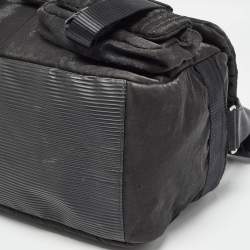 Pre Owned Chanel Black Cube Quilted Nylon Sports Ligne Messenger Bag