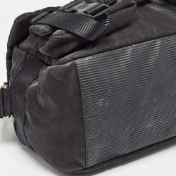 Pre Owned Chanel Black Cube Quilted Nylon Sports Ligne Messenger Bag