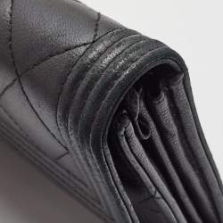 Chanel Black Quilted Leather Large Boy Gusset Flap Wallet