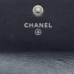 Chanel Black Quilted Leather Large Boy Gusset Flap Wallet