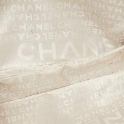 Pre Owned Chanel Peach Square Quilt Patent Leather Diagonal CC Flap Bag