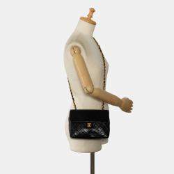 Pre Owned Chanel Square Classic Quilted Lambskin Flap Bag