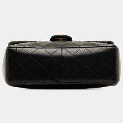 Pre Owned Chanel Square Classic Quilted Lambskin Flap Bag