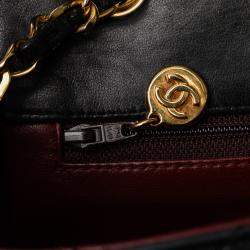 Pre Owned Chanel Square Classic Quilted Lambskin Flap Bag