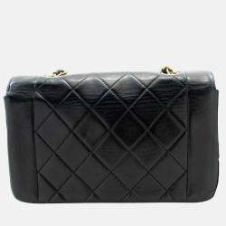Chanel Black Leather  Vintage Diana Flap Bag