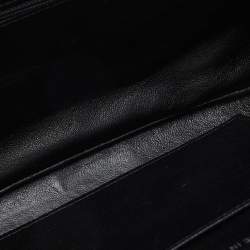 Pre Owned Chanel Black Quilted Velvet CC Frame Top Handle Bag