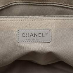 Chanel Navy Blue Leather Large Deauville Tote
