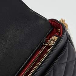مملوكة مسبقًا Chanel Black Quilted Leather Pearl WOC Bag