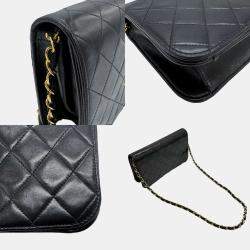 Chanel Black Leather CC Matelasse Full Flap Bag