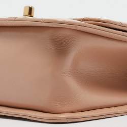 Pre Owned Chanel Beige Quilted Leather Perfect Fit Flap Bag