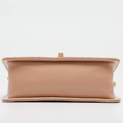 Pre Owned Chanel Beige Quilted Leather Perfect Fit Flap Bag