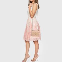 Pre Owned Chanel Beige Quilted Leather Perfect Fit Flap Bag