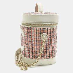 Chanel Multicolor Tweed and Leather Vanity Shoulder Bag