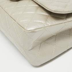 Pre Owned Chanel Beige Quilted Leather 226 Classic Reissue 2.55 Flap Bag