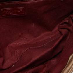 Pre Owned Chanel Brown Quilted Caviar Leather Large Shiva Flap Bag