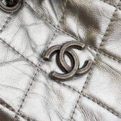 Chanel Silver Leather Gabrielle Backpacks