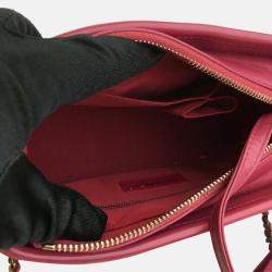 Chanel Pink Leather Small Gabrielle Shoulder Bags