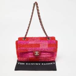 Pre Owned Chanel Multicolor Tweed Medium Classic Single Flap Bag
