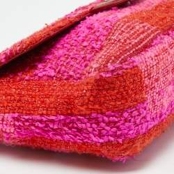 Pre Owned Chanel Multicolor Tweed Medium Classic Single Flap Bag