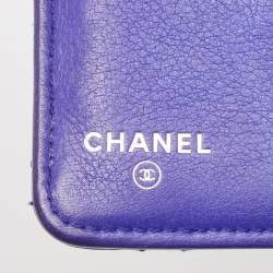 Chanel Blue Wild Stitch Quilted Leather CC French Wallet