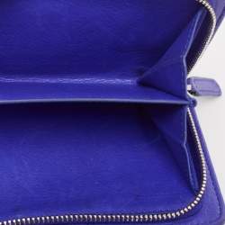 Chanel Blue Wild Stitch Quilted Leather CC French Wallet