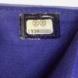 Chanel Blue Wild Stitch Quilted Leather CC French Wallet