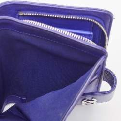 Chanel Blue Wild Stitch Quilted Leather CC French Wallet