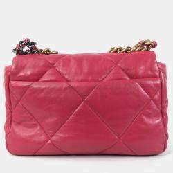 Chanel Pink Leather Small 19 Shoulder Bag