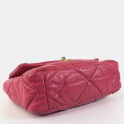 Chanel Pink Leather Small 19 Shoulder Bag