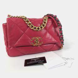 Chanel Pink Leather Small 19 Shoulder Bag