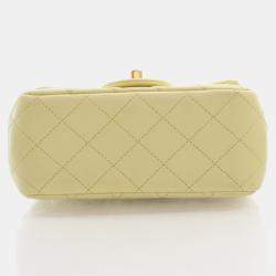 Chanel Quilted Lambskin Mini Sweet Camellia Adjustable Chain Square Flap Bag 