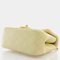 Chanel Quilted Lambskin Mini Sweet Camellia Adjustable Chain Square Flap Bag 