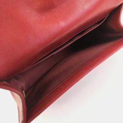Chanel Red Lambskin Leather Medium Boy Bag