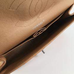 Chanel Brpnze Patent Leather Jumbo Classic Double Flap Shoulder Bag