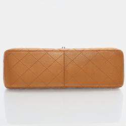 Chanel Brpnze Patent Leather Jumbo Classic Double Flap Shoulder Bag