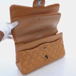 Chanel Brpnze Patent Leather Jumbo Classic Double Flap Shoulder Bag